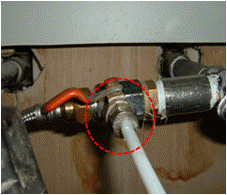 Water line connection