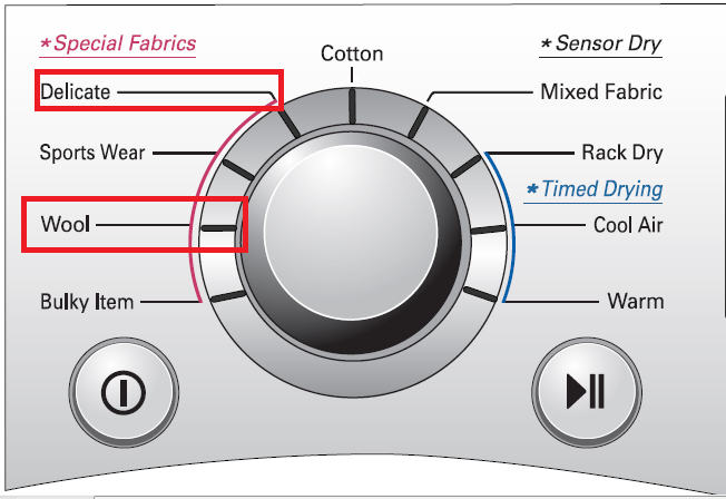 wool/delicate cycle