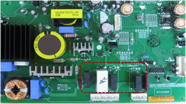 Relay switches that control motors, and fans